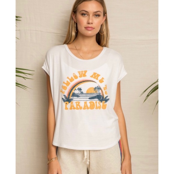 NEW “Paradise " soft Graphic Tee - Picture 4 of 10